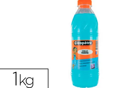 Colle marine cléopâtre papiers cartons fins lavable sans solvant coloris bleuté bidon 1l
