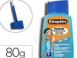 Colle marine cléopâtre papiers cartons fins lavable sans solvant coloris bleuté flacon 80g