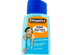 Colle marine cléopâtre papiers cartons fins lavable sans solvant coloris bleuté flacon 80g