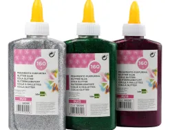 Colle pailletée liderpapel coloris assortis métallisés pot 160g