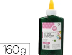 Colle pailletee liderpapel coloris vert metallise - pot de 160g