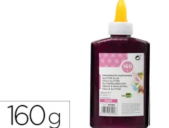 Colle pailletee liderpapel coloris mauve metallise - pot de 160g