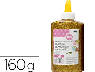 Colle pailletee liderpapel coloris or metallise - pot de 160g
