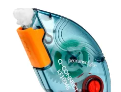 Colle q-connect roller éco permanent coloris bleu transparent 6.5mmx8.5m