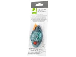 Colle q-connect roller éco permanent coloris bleu transparent 6.5mmx8.5m