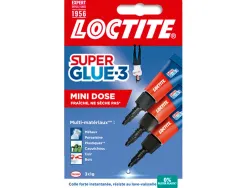 Colle rapide loctite super glue liquide 3x1g super puissante séchage rapide multi-matériaux anti-séchage pack 3 tubes 1g