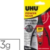 Colle rapide uhu power glue doseur application précise propre colle multi-matériaux flacon 3g