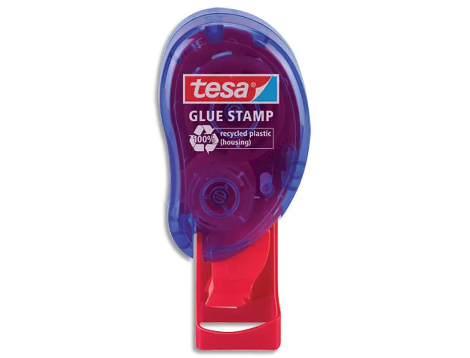 Colle tesa glue stamp roller corps plastique recyclé sans solvant tampon 1100 points colle