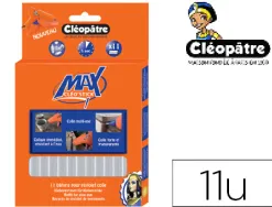 Colle transparente cléopâtre cléo stick max pour pistolet colle cléo gun max avec boîte de rangement 11 unités