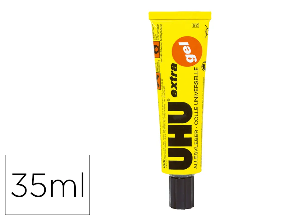 Colle uhu gel extra transparente multi materiaux tube 35ml