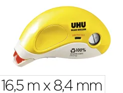 Colle uhu glue roller permanent rechargeable ergonomique 16.5mx8.4mm