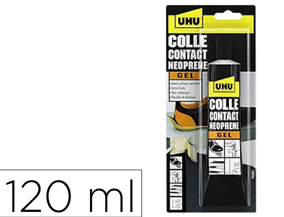 Colle uhu n opr ne gel tous supports reajustable flacon 120ml