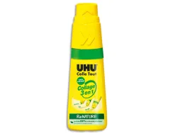 Colle uhu twist&glue 3 en 1 extra forte transparente multi-matériaux collage précis fin large sans solvant flacon 35g