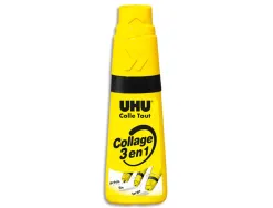 Colle uhu twist&glue extra forte transparente multi-matériaux collage précis fin large avec solvant flacon 35g
