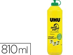 Colle uhu twist&glue extra forte transparente multi-matériaux collage précis fin large sans solvant bouteille 810ml