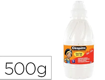 Colle vinylique cléopâtre blanche recharge tous types travaux maison bureau nettoyage facile sans solvant flacon 500gr