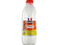 Colle vinylique cléopâtre blanche tous types travaux usage maison bureau nettoyage facile sans solvant flacon 1l