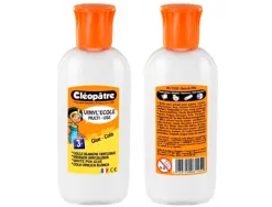 Colle vinylique cléopâtre blanche tous types travaux usage maison bureau nettoyage facile sans solvant flacon 100ml