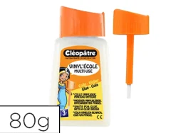 Colle vinylique cléopâtre vinyl'école flacon 80g avec pinceau incorporé
