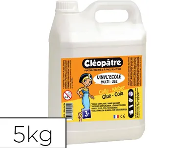 Colle vinylique cléopâtre vinyl'école bidon 5 kg