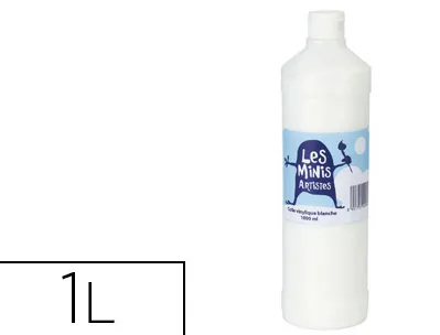 Colle vinylique les minis artistes usage scolaire idéale travaux manuels papier carton bois métaux bidon 1l