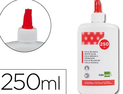 Colle vinylique liderpapel blanche travaux manuels papier autres matériaux rapide adhérence sans solvant pot 250ml