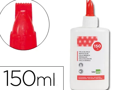 Colle vinylique liderpapel blanche travaux manuels papier autres matériaux rapide adhérence sans solvant pot 150ml