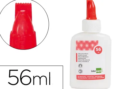 Colle vinylique liderpapel blanche travaux manuels papier autres matériaux rapide adhérence sans solvant pot 56ml