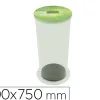 Collecteur de piles usagees viso acrylique fond mousse couvercle amovible parfaite stabilite diametre 20cm hauteur 75cm