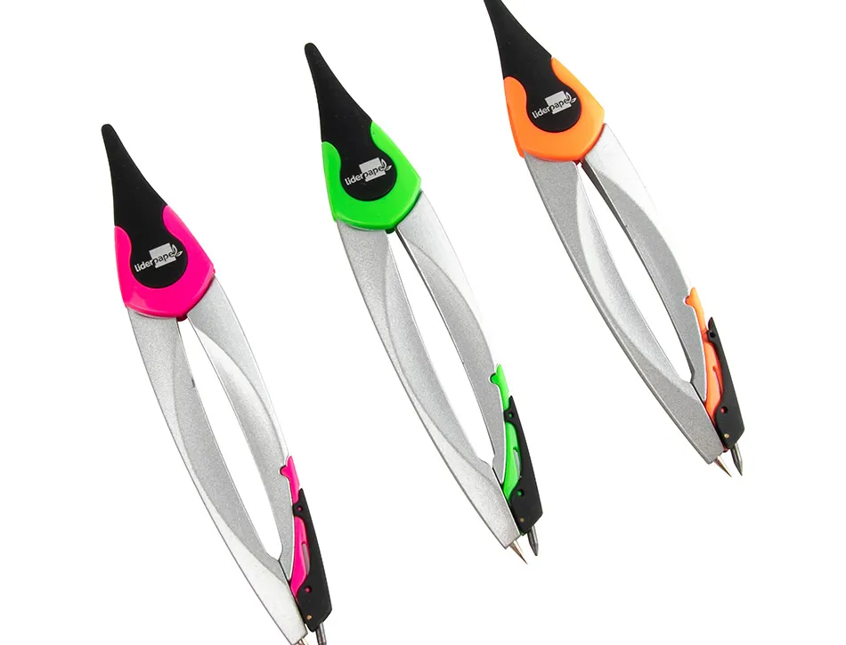 Compas liderpapel adaptateur universel mines taille-mines et gomme coloris assortis