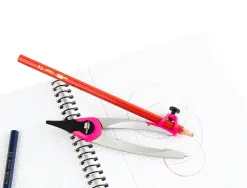 Compas liderpapel adaptateur universel mines taille-mines et gomme coloris assortis