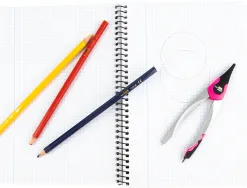 Compas liderpapel adaptateur universel et mines coloris assortis