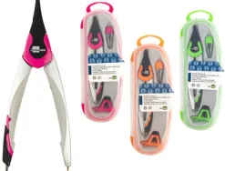 Compas liderpapel adaptateur universel et mines coloris assortis