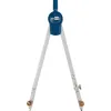 Compas liderpapel articulé 2 branches circonférence 48cm longueur 15cm bague mine 2mm étui plastique