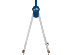 Compas liderpapel articulé 2 branches circonférence 48cm longueur 15cm bague mine 2mm étui plastique