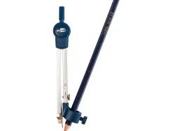 Compas liderpapel articulé 1 branche circonférence 38cm longueur 12.5cm bague mine 2mm étui platique