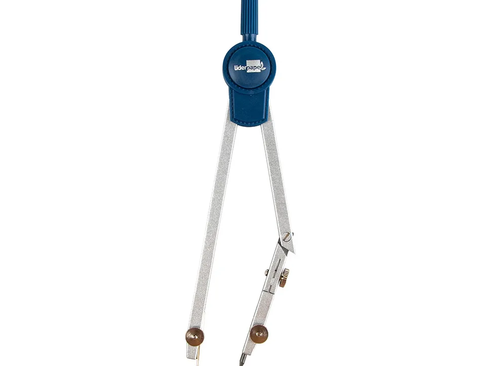 Compas liderpapel articulé 1 branche circonférence 38cm longueur 12.5cm bague mine 2mm étui platique