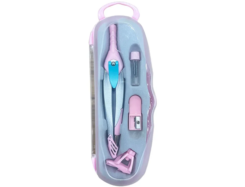 Compas liderpapel lock device adaptateur universel et mines coloris rose clair