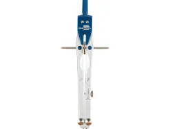 Compas liderpapel micrométrique articulé 2 branches circonférence 38cm longueur 17cm bague mines 2mm étui