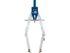 Compas liderpapel micrométrique articulé 2 branches circonférence 38cm touche réglage rapide bague mine 2mm étui