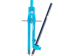 Compas liderpapel micrométrique articulé 2 branches adaptateur circonférence 32cm longueur 17cm mines 2mm étui plastique