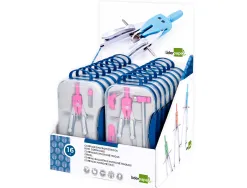 Compas liderpapel scolaire adaptateur présentoir 16u