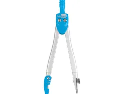 Compas liderpapel scolaire circonférence 34cm longueur 11.5cm protecteur pointe mine 2mm coloris assortis étui plastique