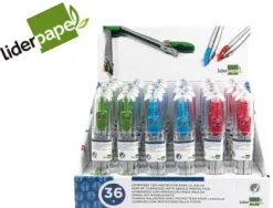 Compas liderpapel scolaire circonférence 34cm longueur 11.5cm protecteur pointe mine 2mm coloris assortis étui plastique