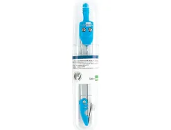 Compas liderpapel scolaire circonférence 34cm longueur 11.5cm protecteur pointe mine 2mm coloris assortis étui plastique