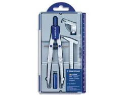 Compas scolaire staedtler à vis micrométrique avec accessoires