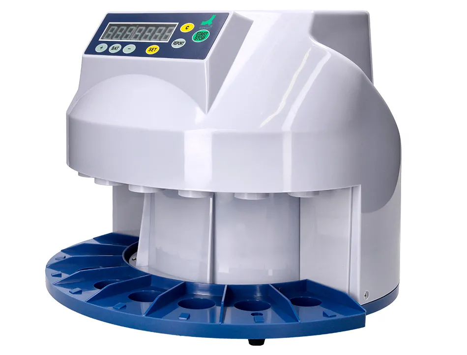 Compteuse trieuse monnaie q-connect électronique libre ou par lot 216u/minute 4 chiffres led 355x266x330mm 4.5kg