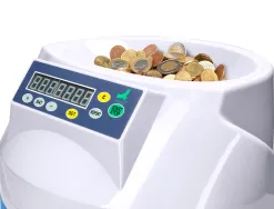 Compteuse trieuse monnaie q-connect électronique libre ou par lot 216u/minute 4 chiffres led 355x266x330mm 4.5kg