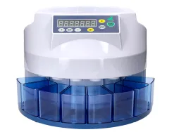 Compteuse trieuse monnaie q-connect électronique libre ou par lot 216u/minute 4 chiffres led 355x266x330mm 4.5kg
