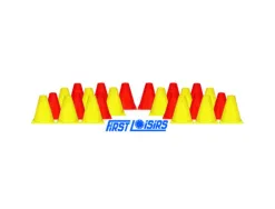 Cone first loisirs marquage en plastique hauteur 15cm lot 24 unites